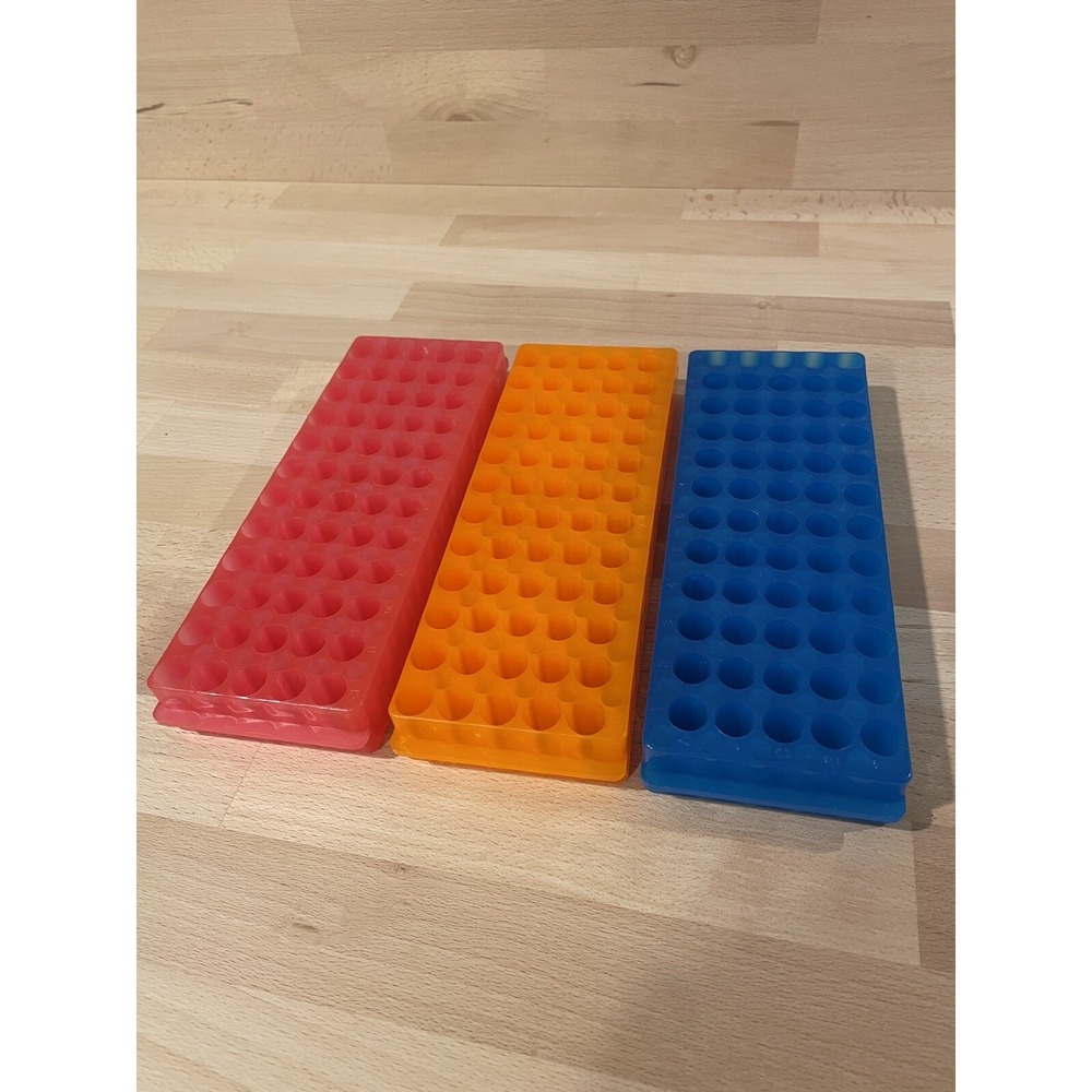 Microcentrifuge Tube Racks. 60 Positions. Reversible. 1.5 /2.0 Microliter. Qty 3